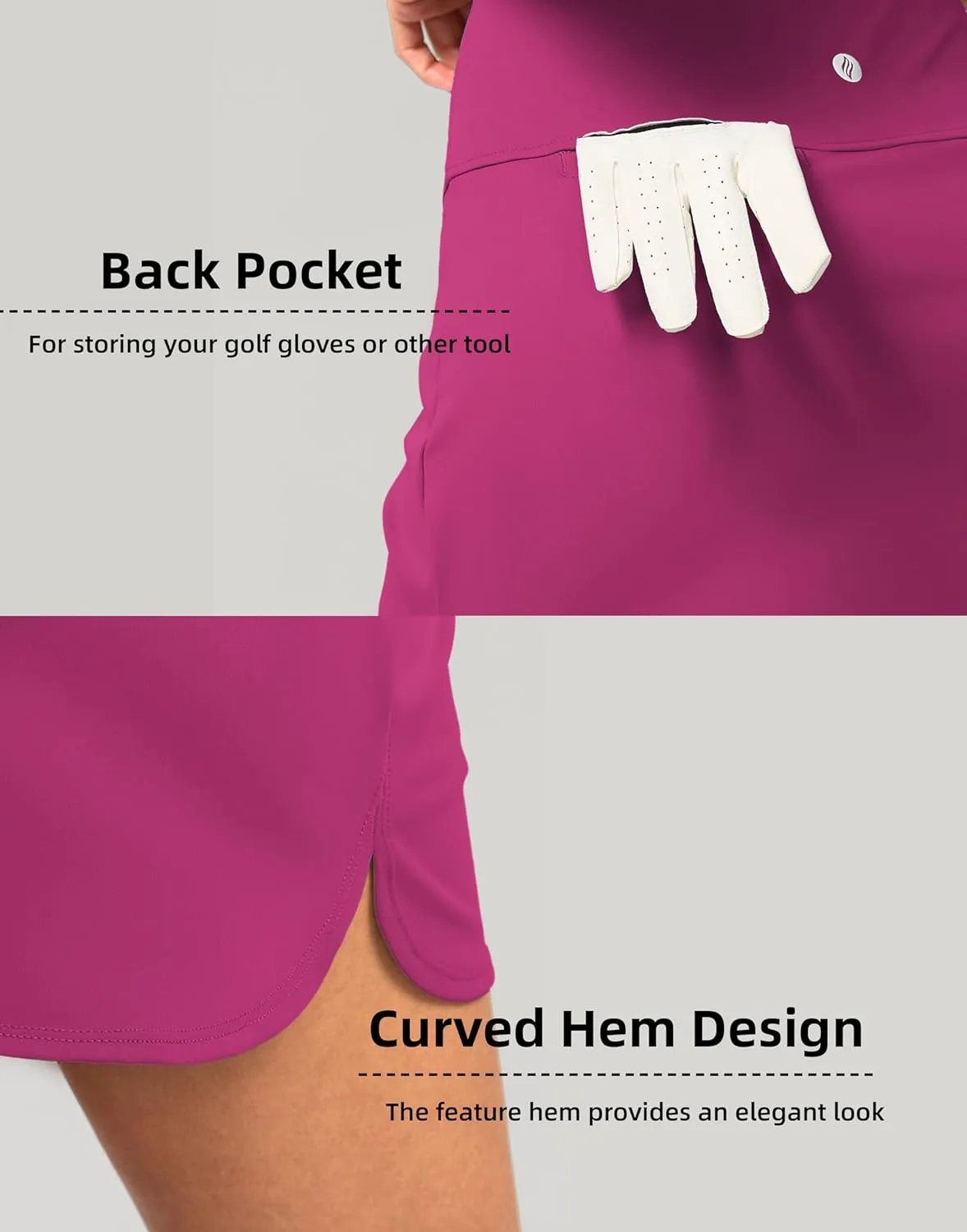 SANTINY Women's Golf Skirts Skorts High Waisted Tennis Skirt Athletic Workout Casual Skorts for Woman with Short Pockets