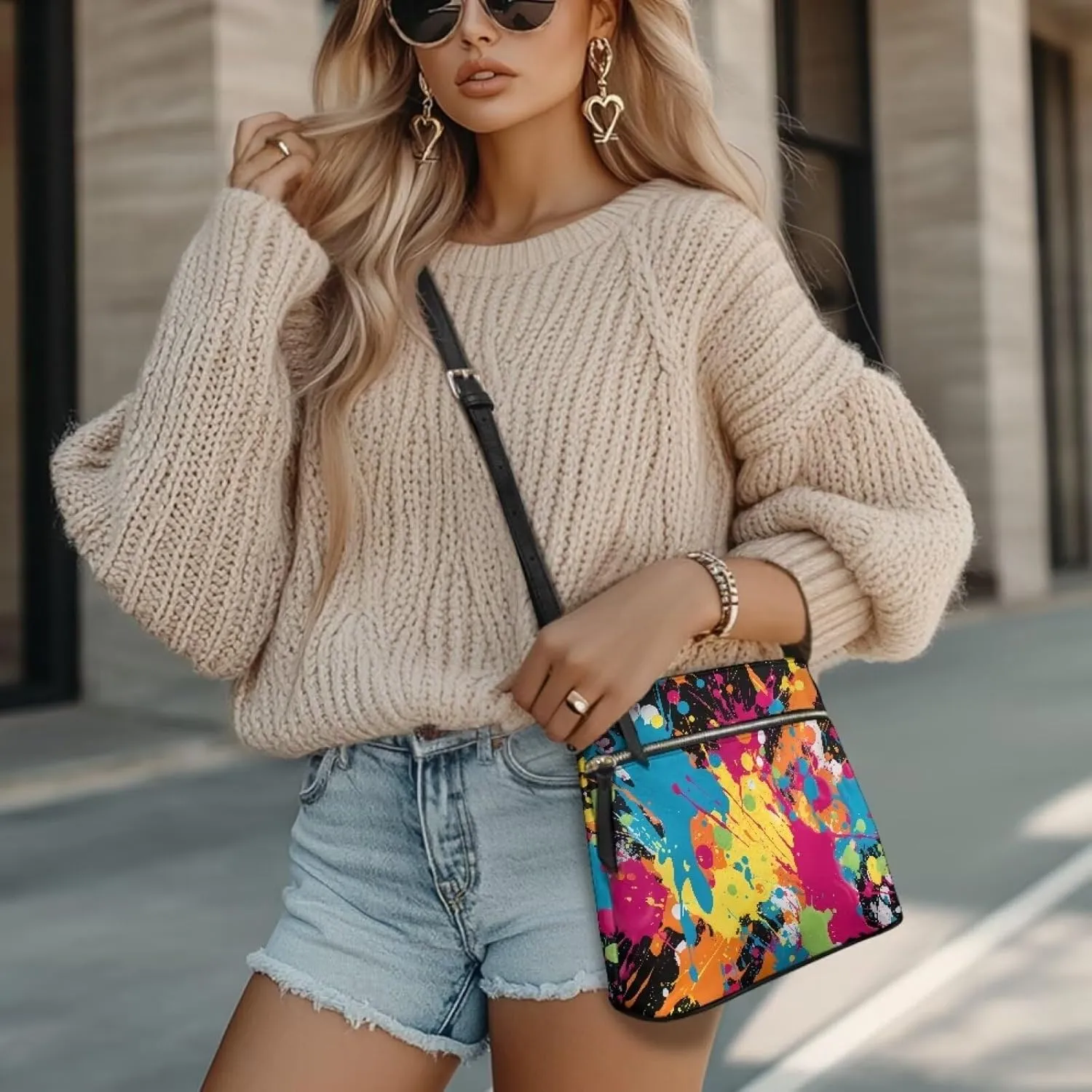 Satchel Bags for Women Crossbody Women Shoulder Bag Stylish Sling Bag Large Purse PU Leather Handbag