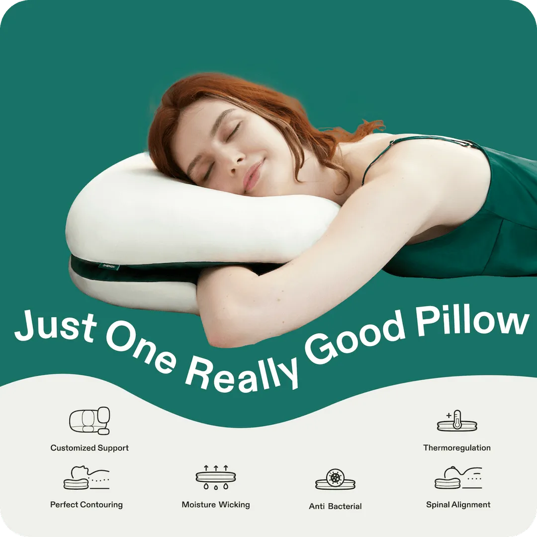 SHENGXI Stack Pillow with Dual Layers, Adjustable Height, and Suitable for All Sleeping Positions