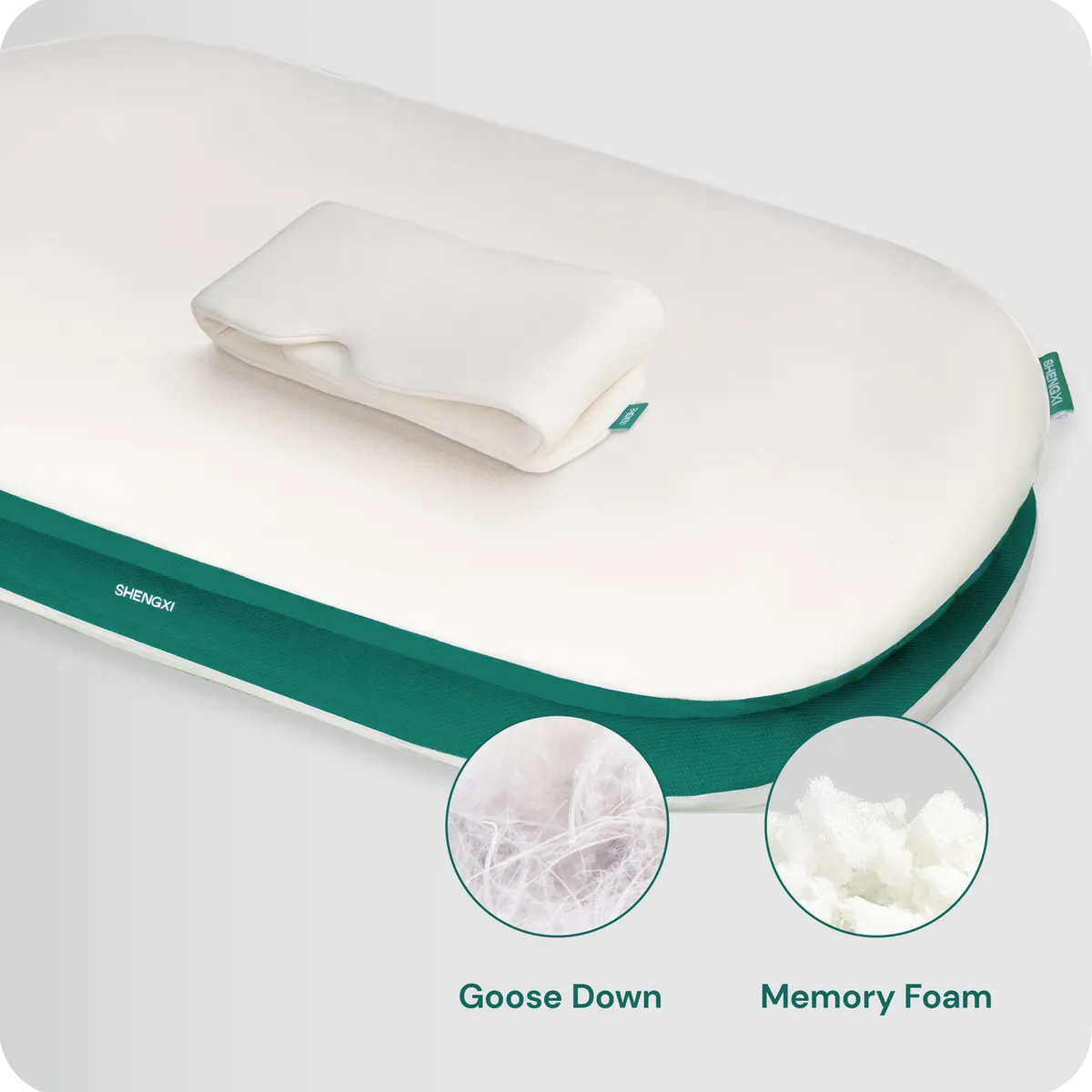 SHENGXI Stack Pillow with Dual Layers, Adjustable Height, and Suitable for All Sleeping Positions