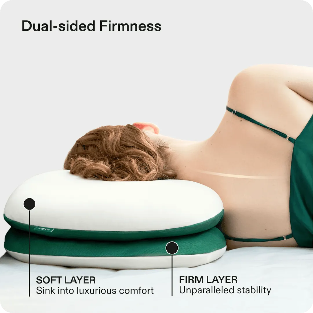 SHENGXI Stack Pillow with Dual Layers, Adjustable Height, and Suitable for All Sleeping Positions