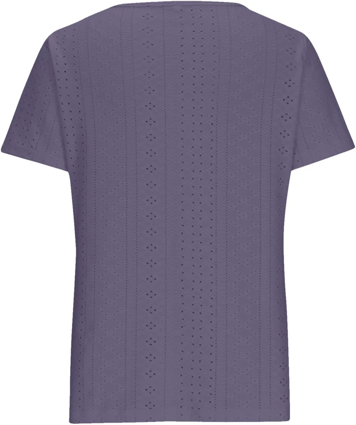 Short Sleeve Shirts for Women Dressy Casual Hollow Button Scoop Neck Solid Color Blouses Cute Sexy Summer Tops