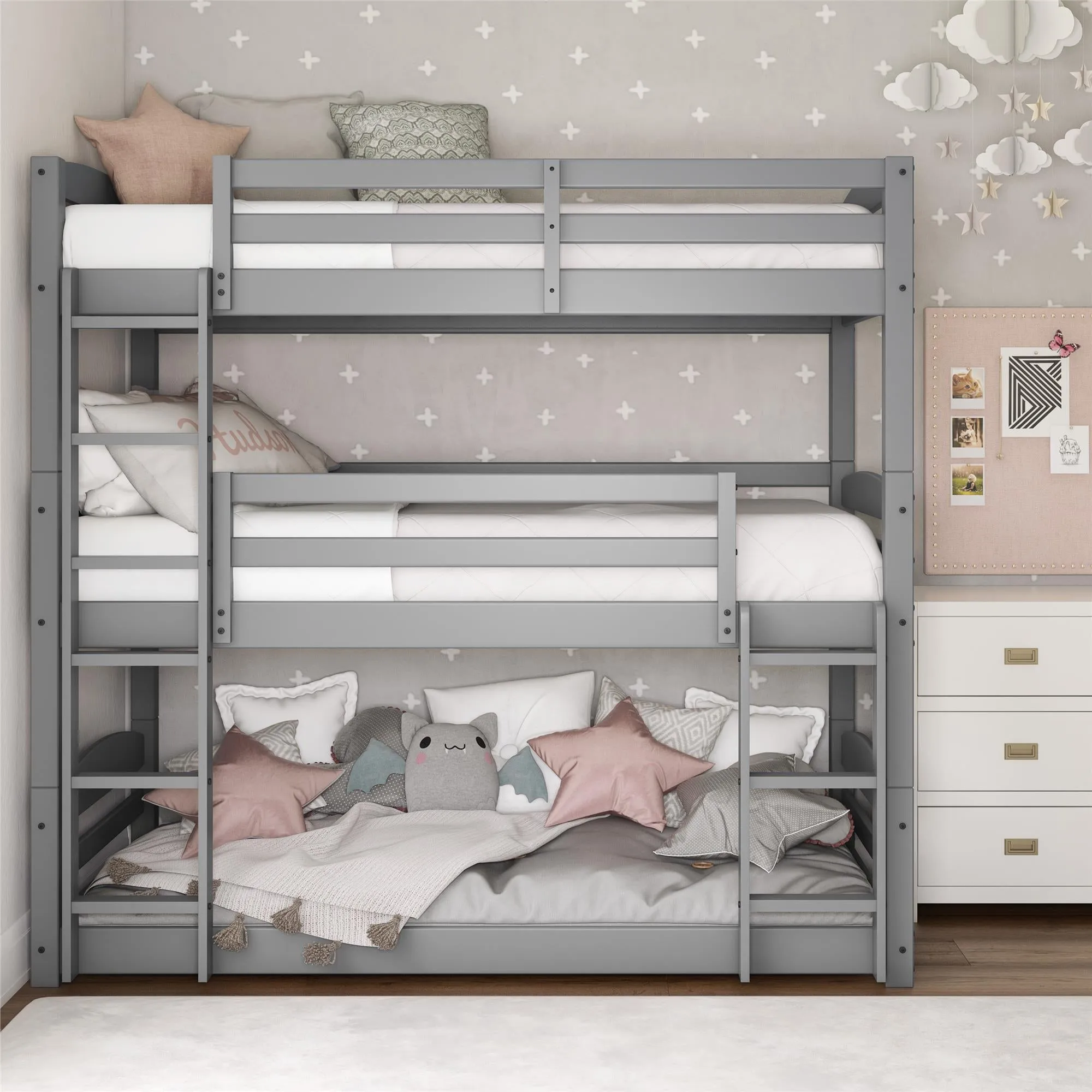 Sierra Convertible Triple Wood Bunk Bed