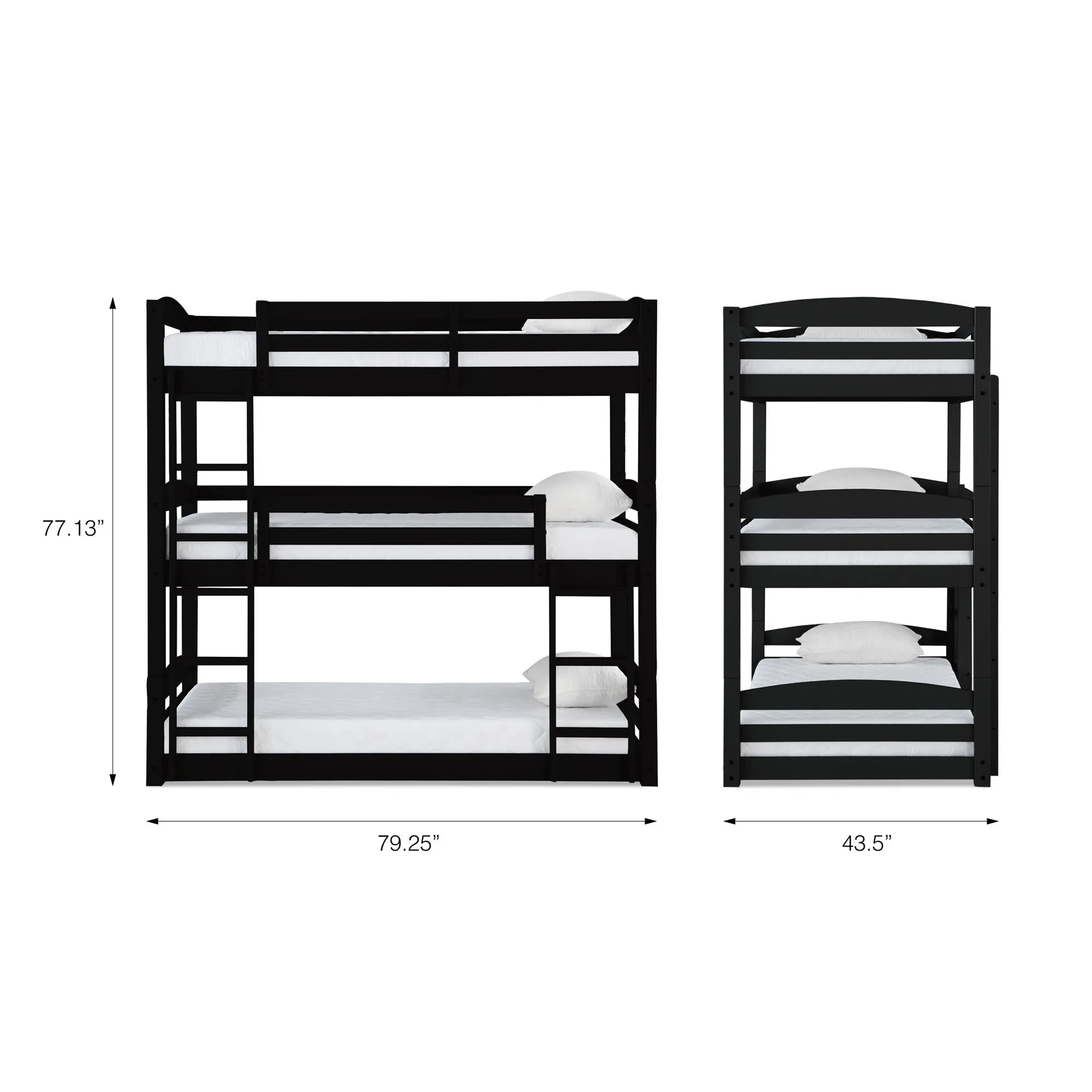 Sierra Convertible Triple Wood Bunk Bed