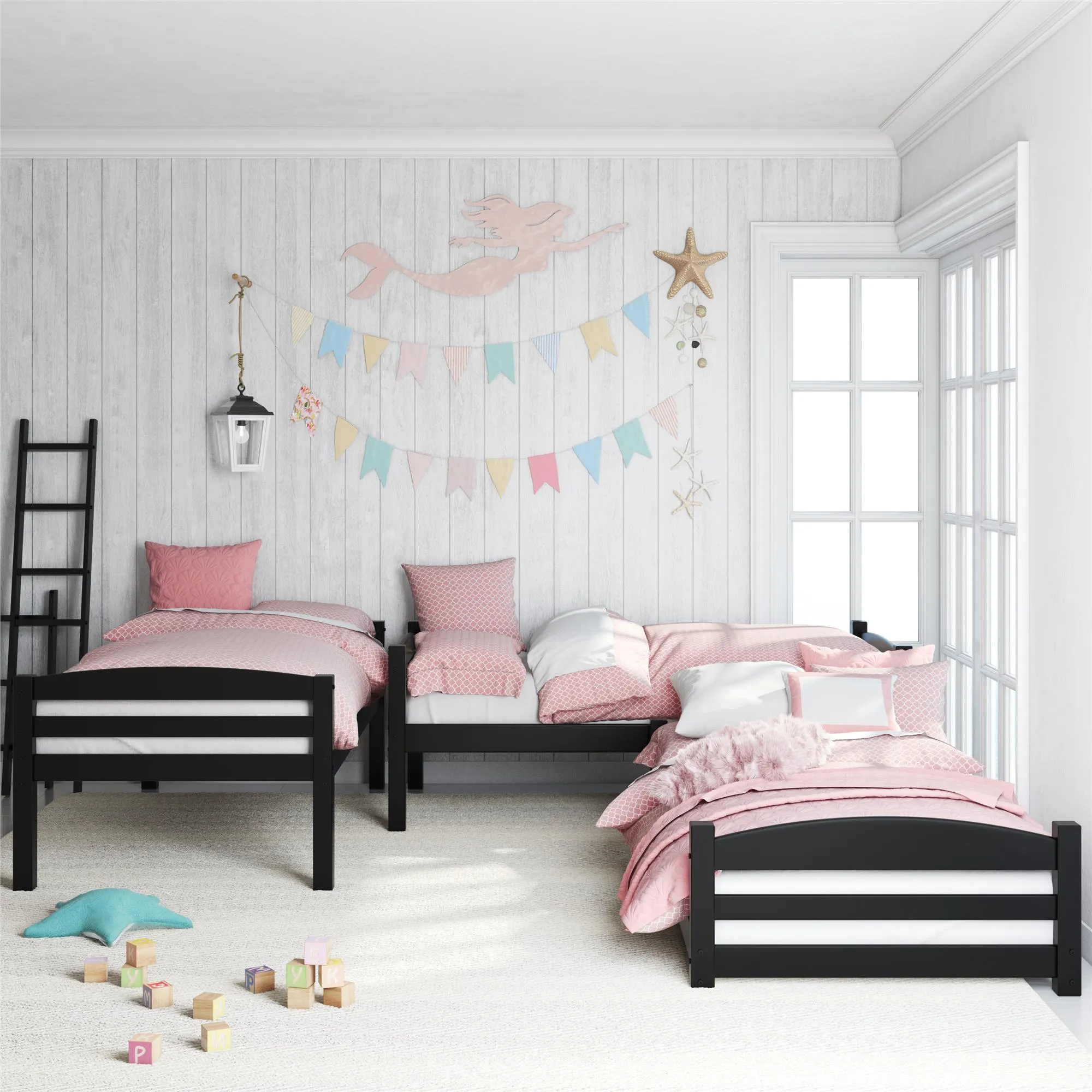 Sierra Convertible Triple Wood Bunk Bed