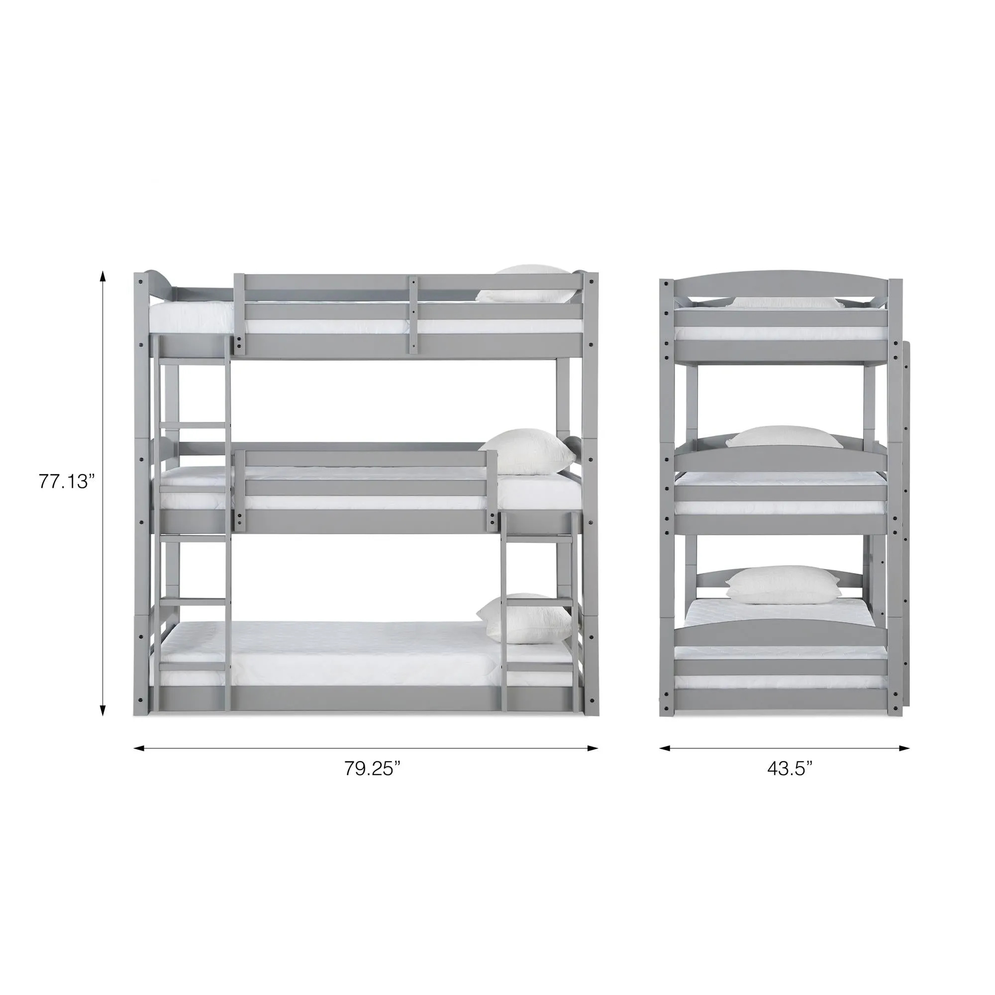 Sierra Convertible Triple Wood Bunk Bed