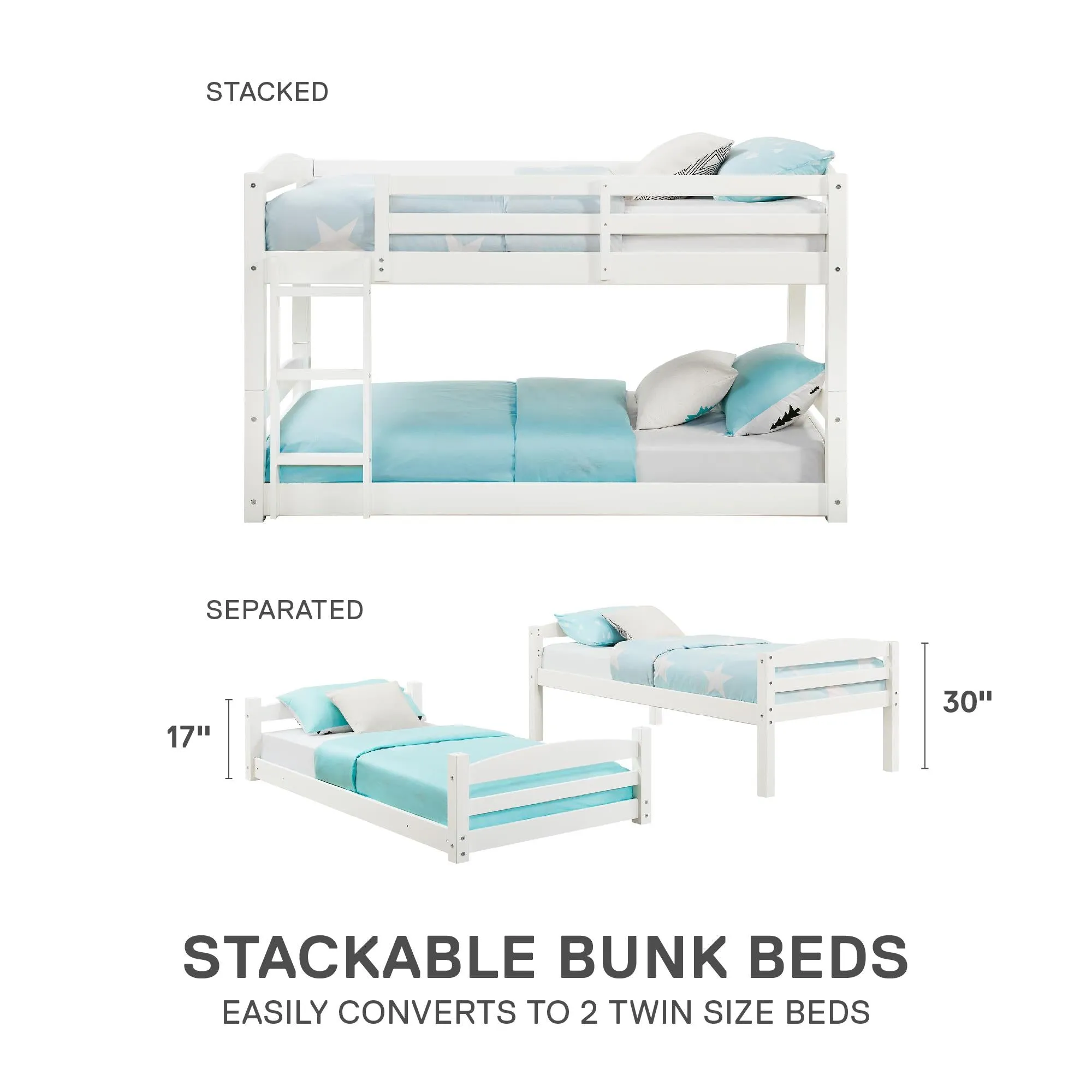 Sierra Low Wood Bunk Bed