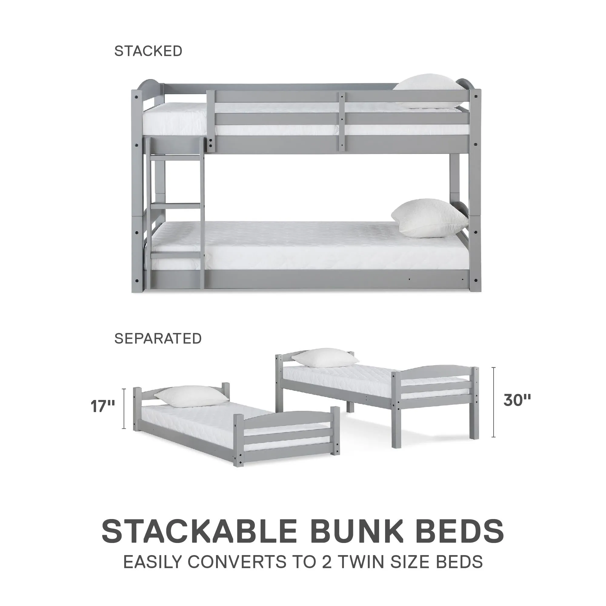 Sierra Low Wood Bunk Bed