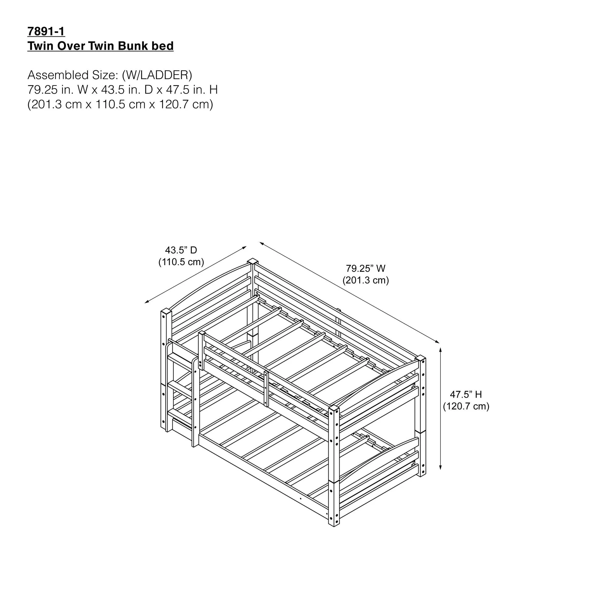 Sierra Low Wood Bunk Bed
