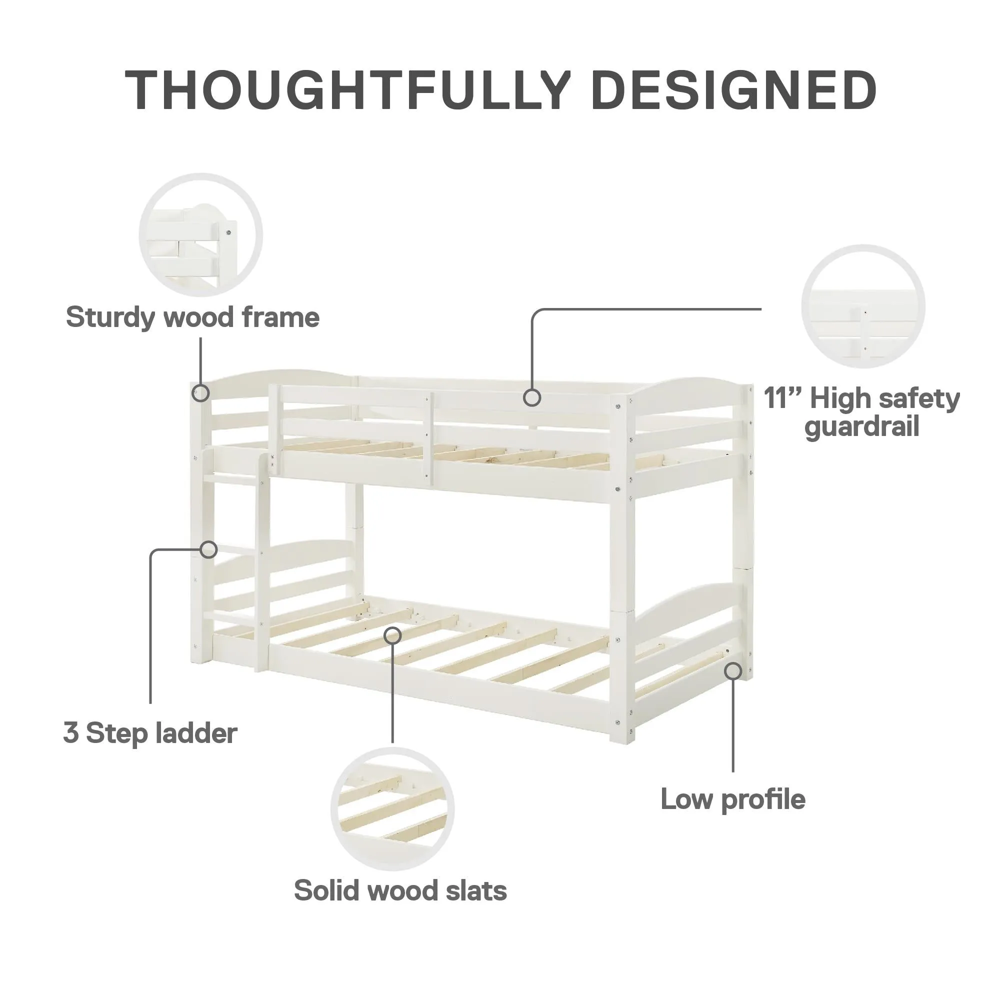 Sierra Low Wood Bunk Bed
