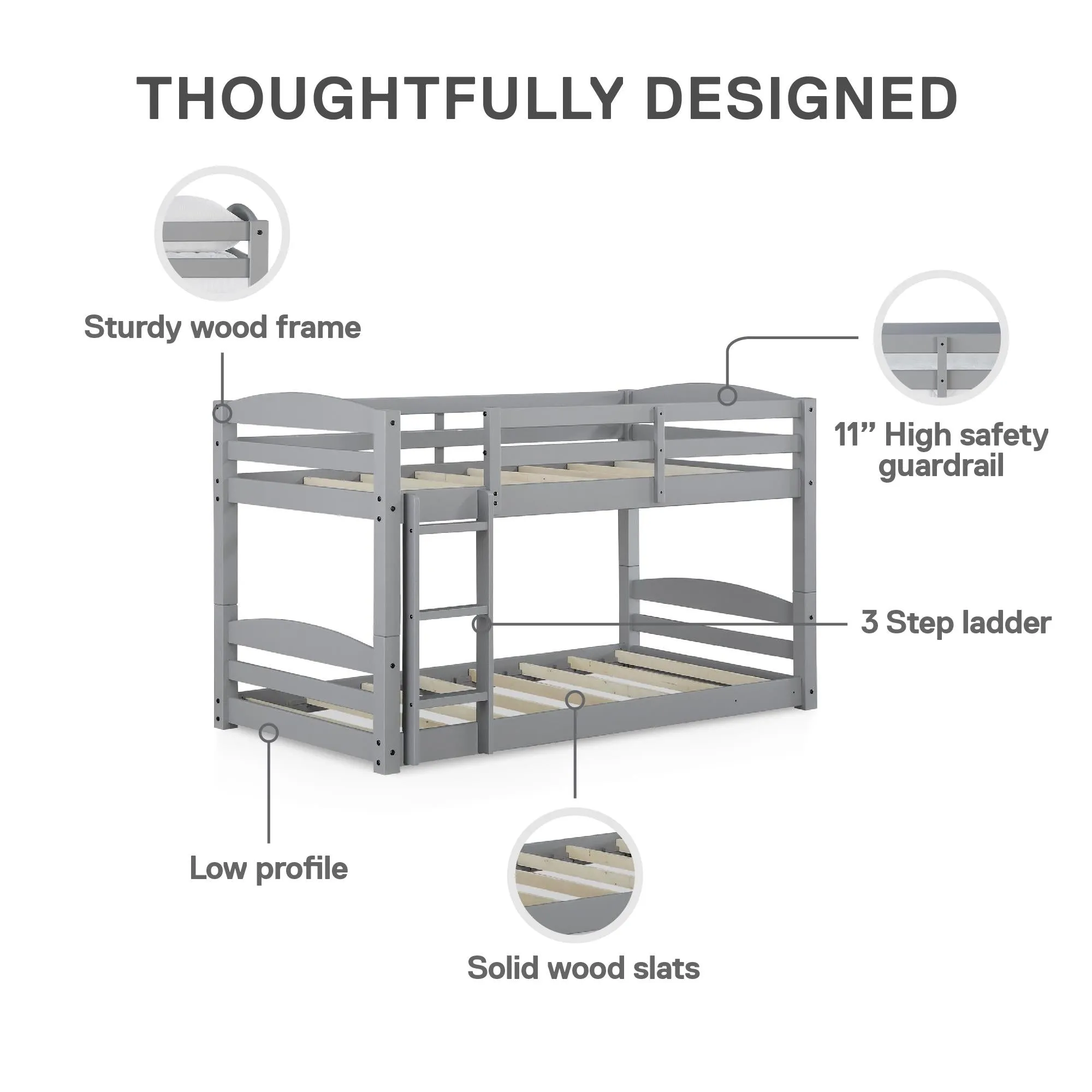 Sierra Low Wood Bunk Bed