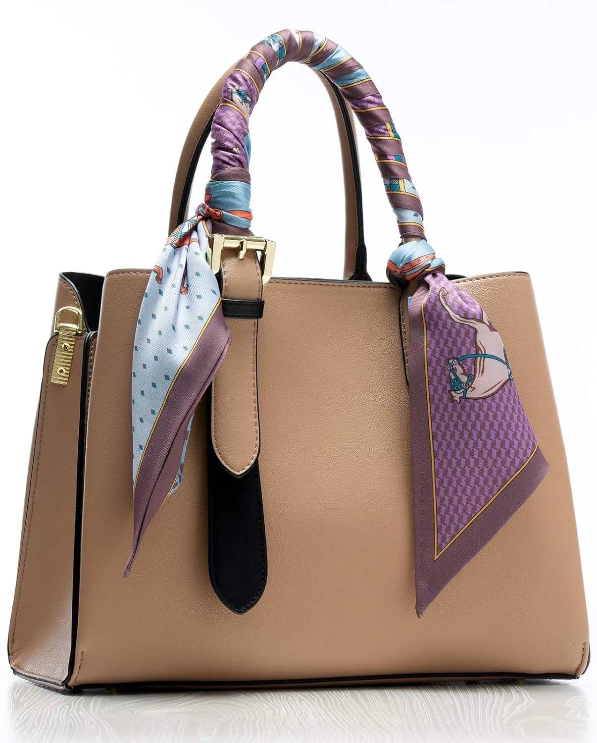 Skinny Silk Like Hair Scarf for Women Head Wrap Ribbon Handbag Neck Satin Scarves Gift Packed