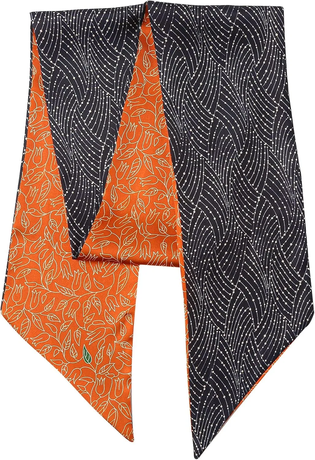 Skinny Silk Like Hair Scarf for Women Head Wrap Ribbon Handbag Neck Satin Scarves Gift Packed