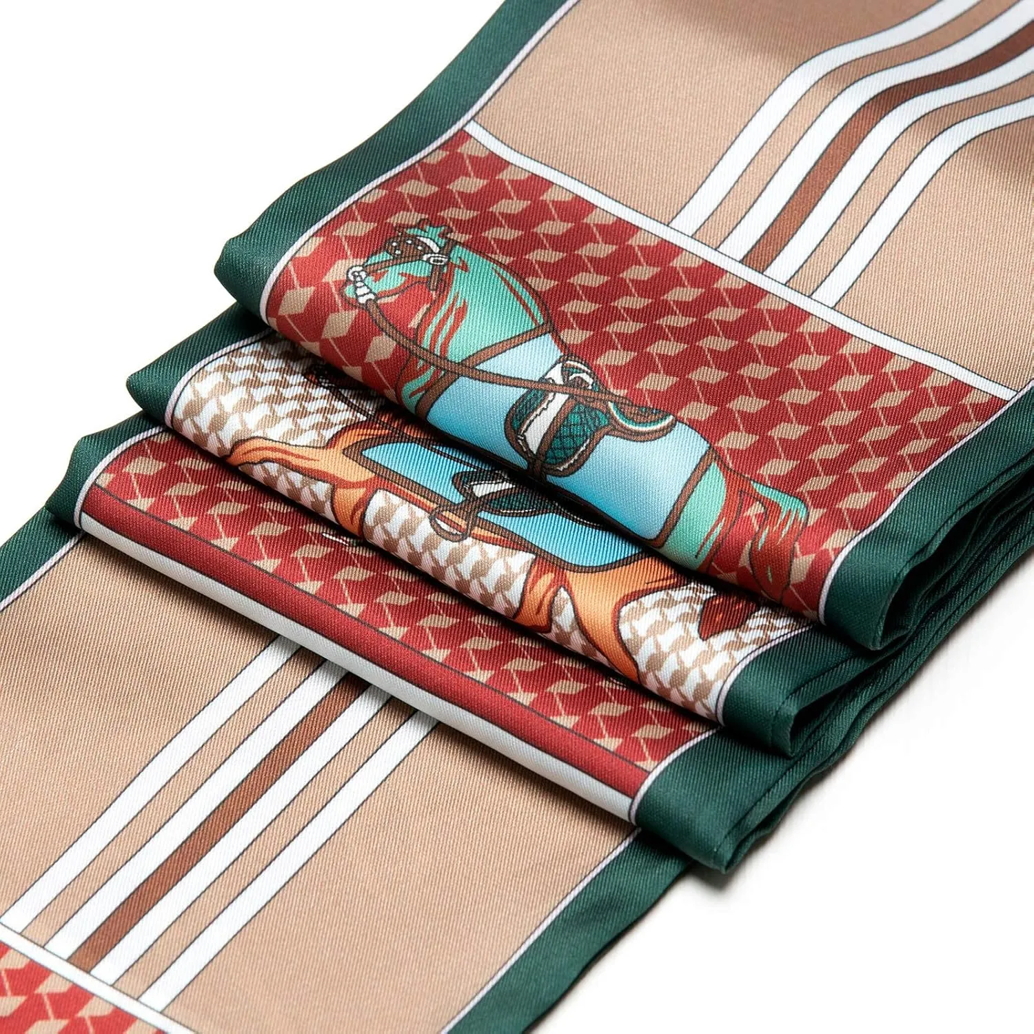 Skinny Silk Like Hair Scarf for Women Head Wrap Ribbon Handbag Neck Satin Scarves Gift Packed