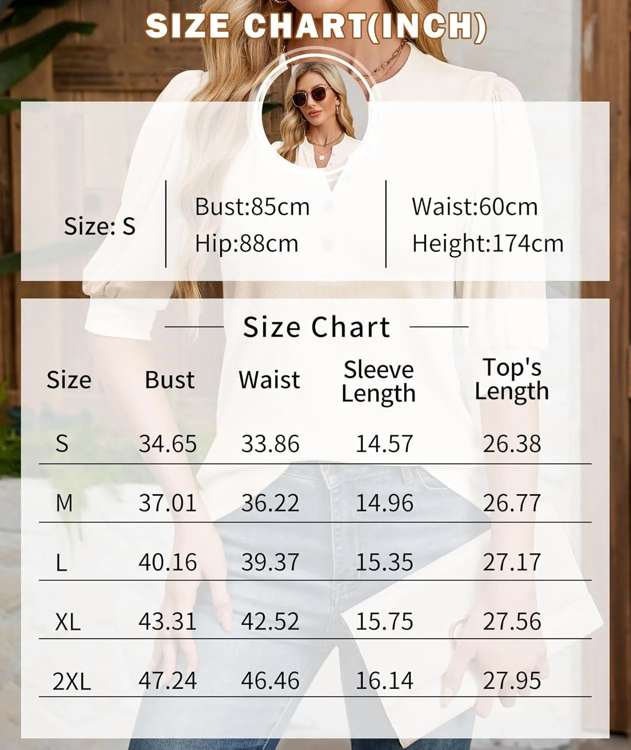 Summer Tops for Women 2025 Trendy Dressy Casual Blouse Puff Short Sleeve Shirts Knit Henley V Neck T Shirt Tunic