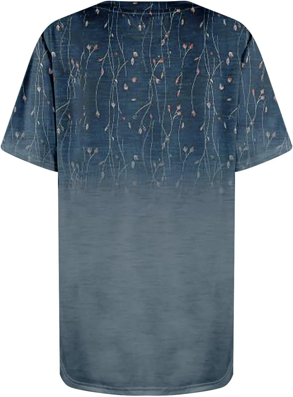 Summer Tops for Women 2025 Vacation Trendy Round Neck Boho Short Sleeve Shirts Casual Loose Comfy Blouses with Pocket