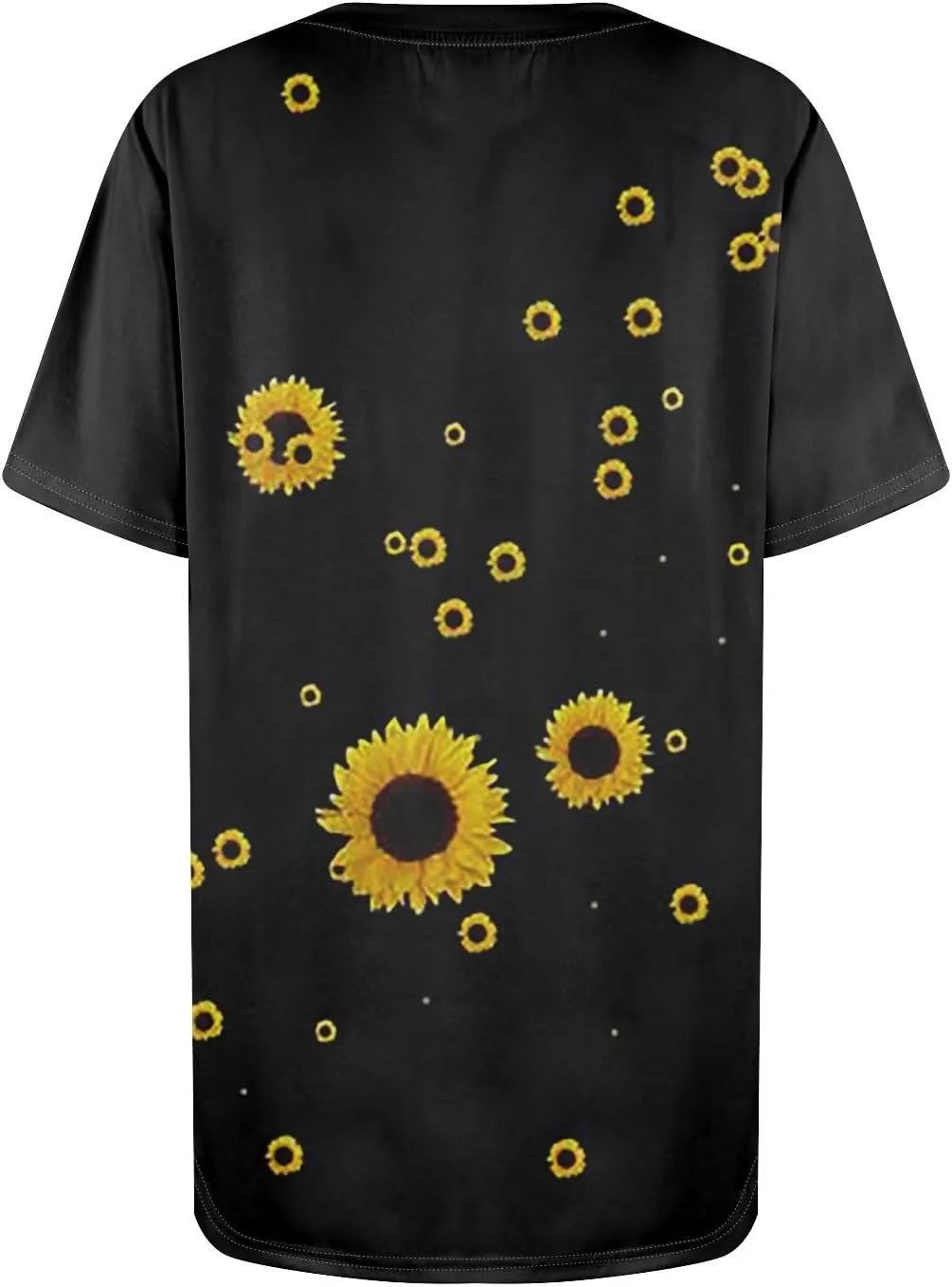 Summer Tops for Women 2025 Vacation Trendy Round Neck Boho Short Sleeve Shirts Casual Loose Comfy Blouses with Pocket