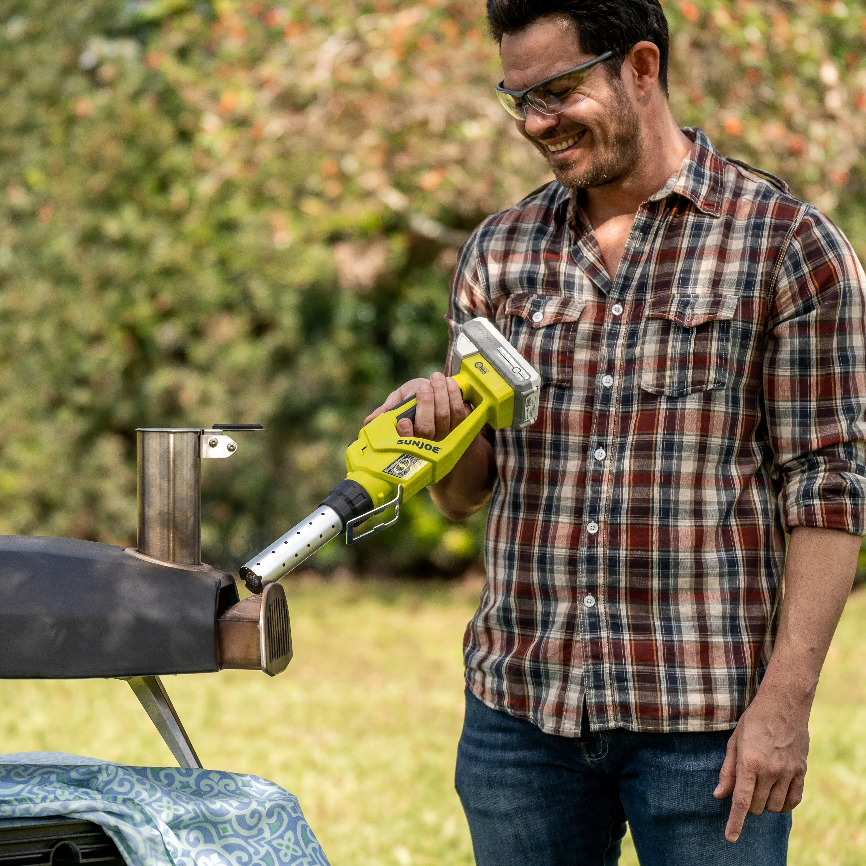 Sun Joe 24V-BBQ-CT 24-Volt IONMAX Cordless Electric Fire Starter | 1380-Degrees in 30-Seconds | For Charcoal BBQ Grills | Tool Only