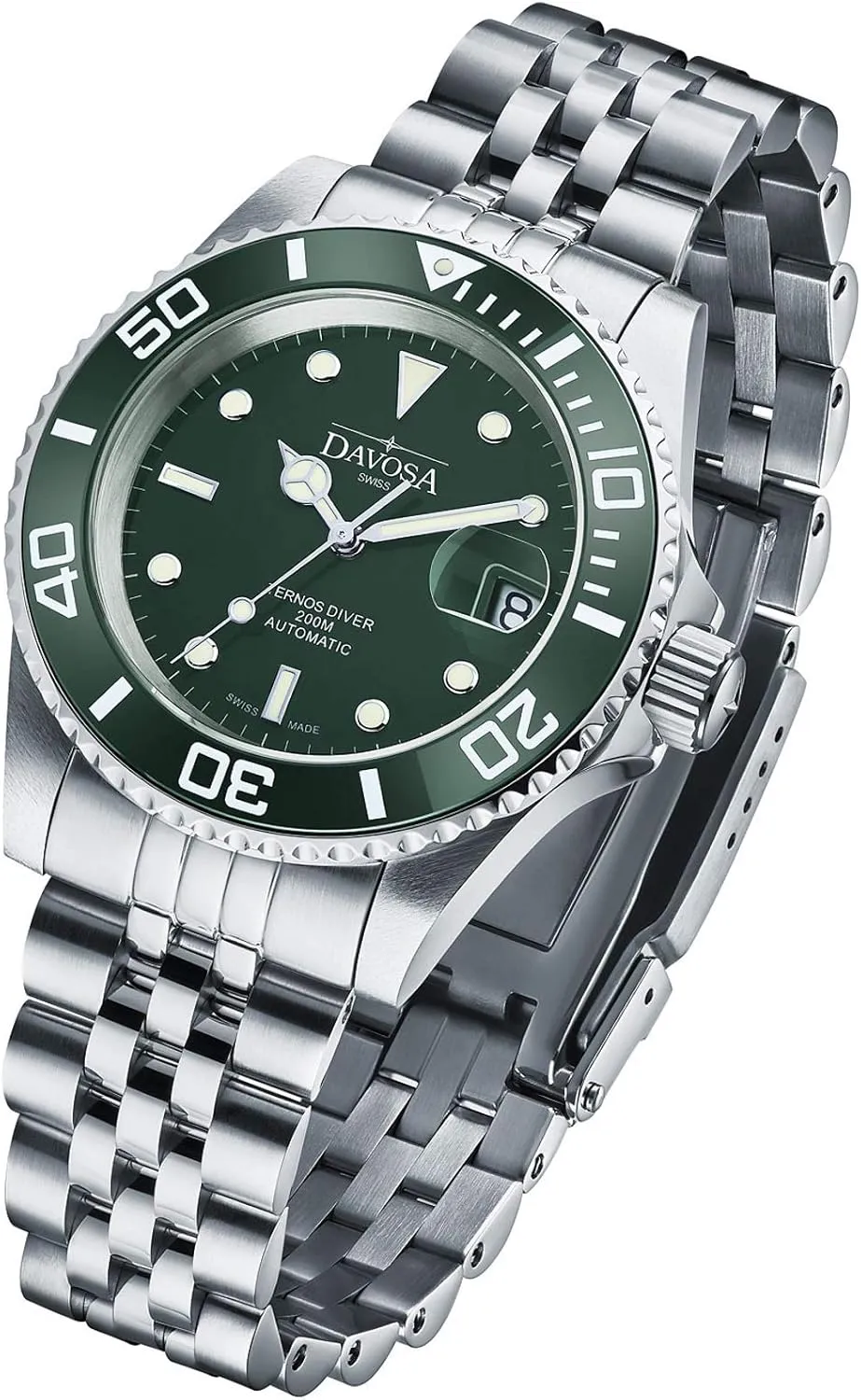 Swiss Made Men Wrist Watch, Ternos Ceramic Professional Automatic Analog Display & Luxury Bezel