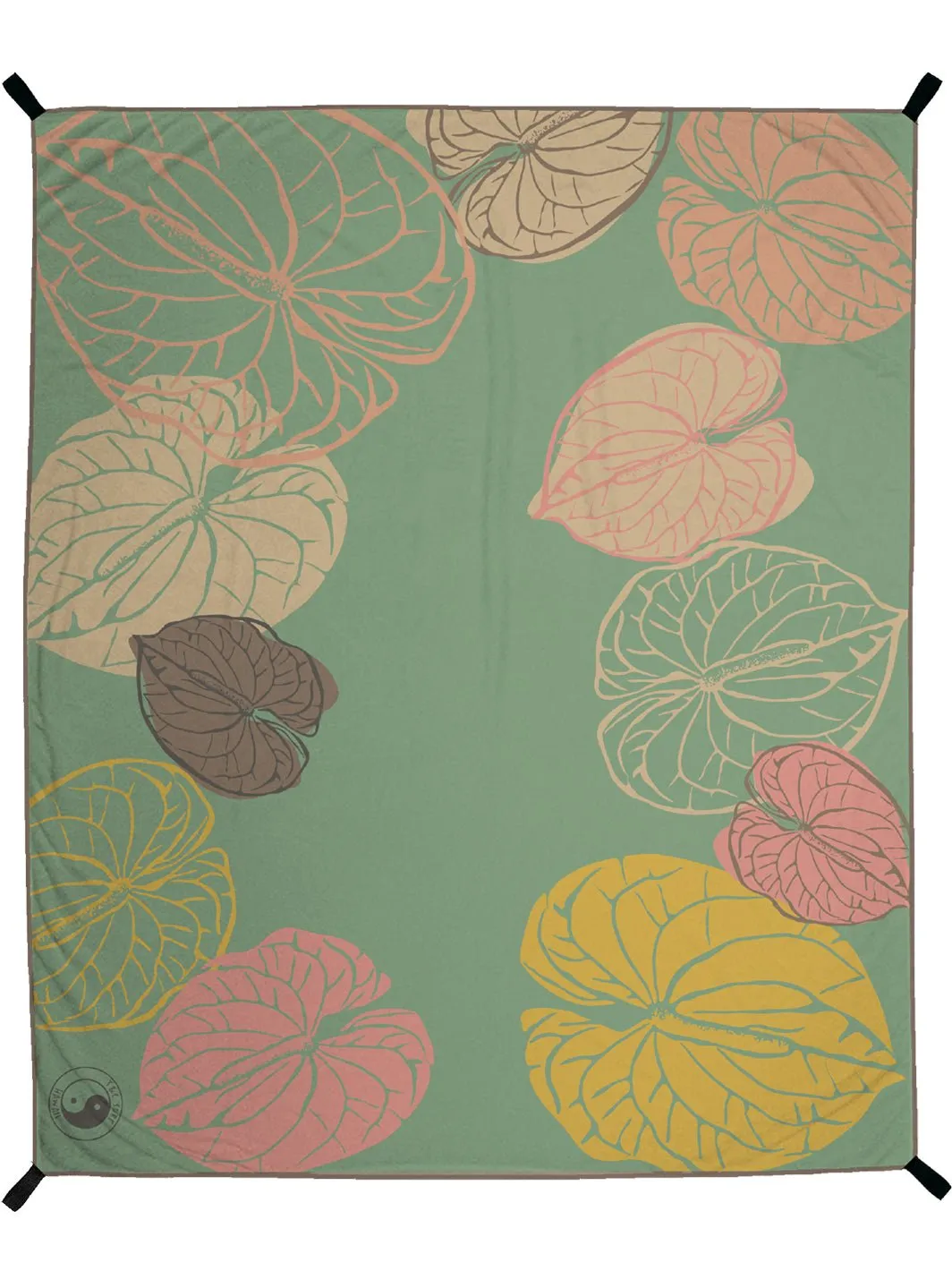 T&C Surf Anthurium Microfiber Towel Blanket