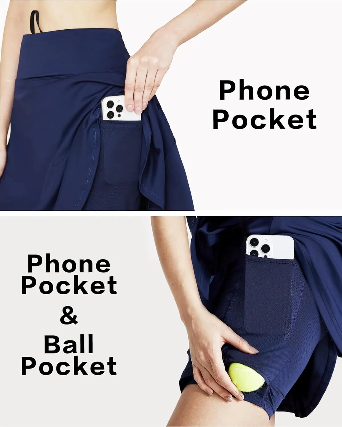 Tennis Skirts for Women with Pockets Shorts Knee Length Golf Skirts Skorts for Women High Waisted Casual Athletic