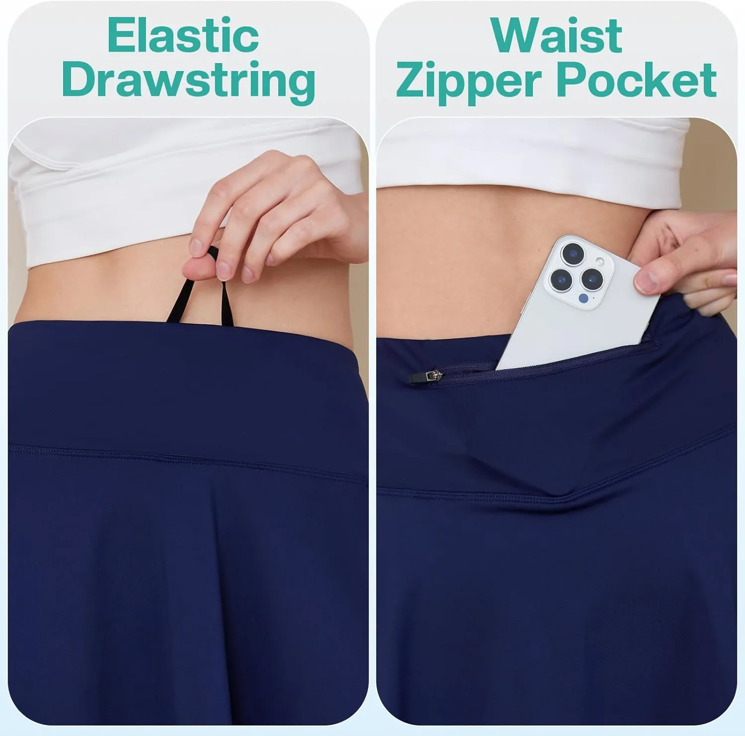 Tennis Skirts for Women with Pockets Shorts Knee Length Golf Skirts Skorts for Women High Waisted Casual Athletic