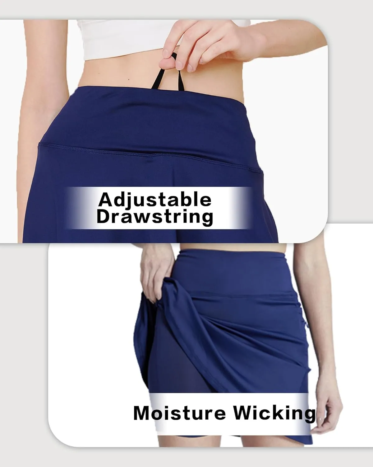 Tennis Skirts for Women with Pockets Shorts Knee Length Golf Skirts Skorts for Women High Waisted Casual Athletic