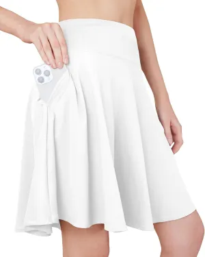 Tennis Skirts for Women with Pockets Shorts Knee Length Golf Skirts Skorts for Women High Waisted Casual Athletic