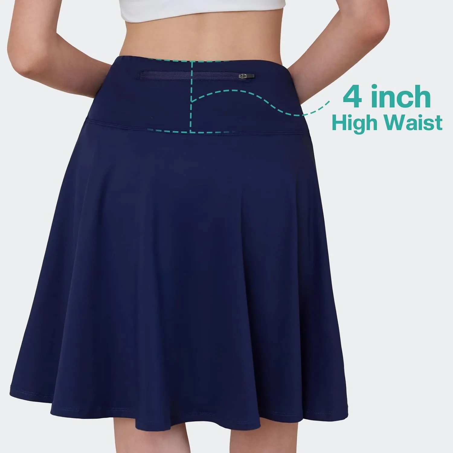 Tennis Skirts for Women with Pockets Shorts Knee Length Golf Skirts Skorts for Women High Waisted Casual Athletic