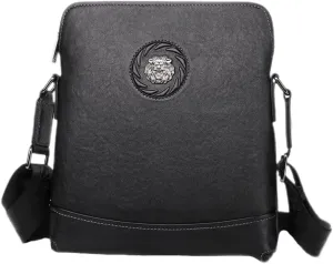 The single shoulder bag High capacity men's leather briefcase folder for a4 documents Men's bag Square