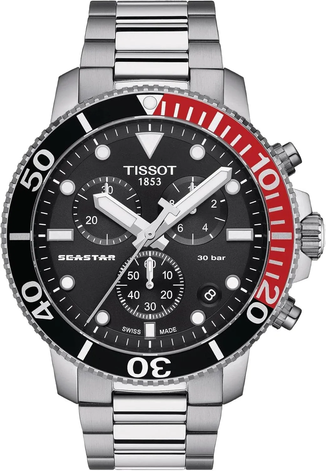Tissot Seastar GTS QTZ CHR SS BK IND