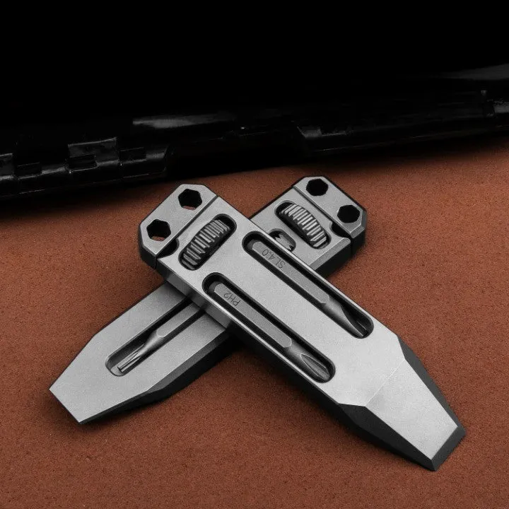 Titanium Alloy Versatile Telescopic Camping EDC Multitool - Lightweight, Durable, and Multi-functional Outdoor Essential