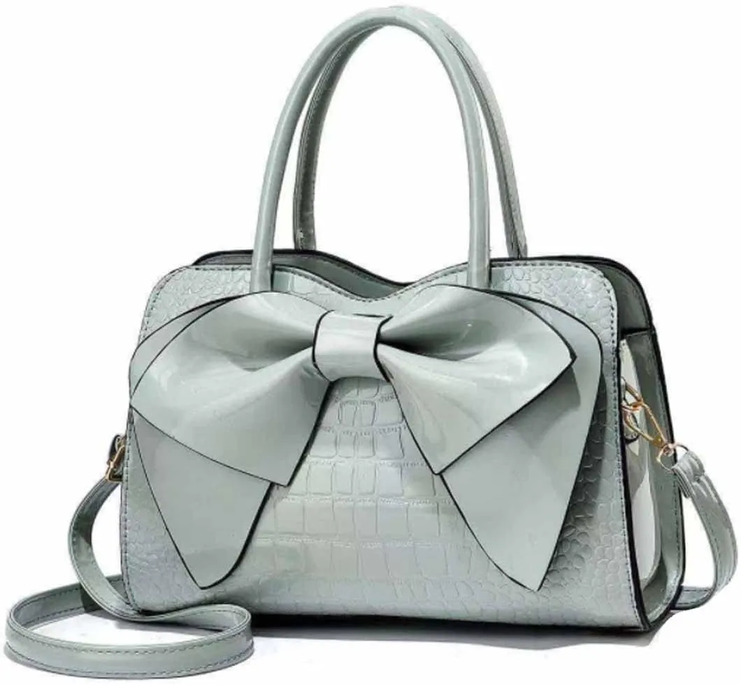 Top-handle Bag Tote for Women Patent PU Leather Shoulder Crosssbody Bags Satchel Bowknot Handbag Purse