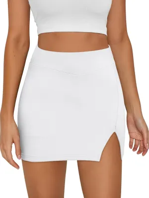 Trendy Queen Women's Black Mini Skirt with Shorts Underneath 2025 Sexy Cute Skorts Fashion Bodycon Going Out Summer Outfits