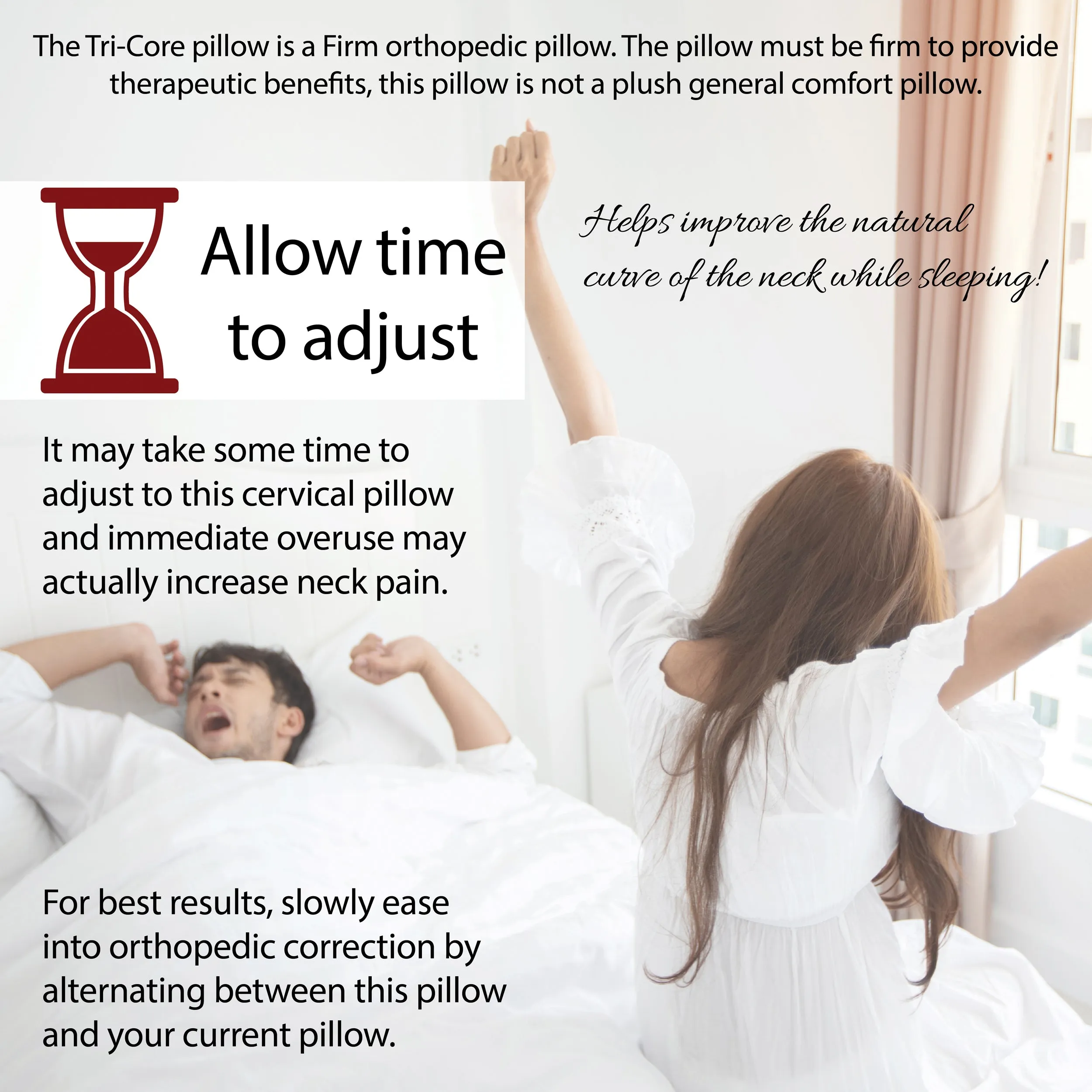 Tri-Core Cervical Support Pillow, Mid-size, Firm & Travel Core Combo