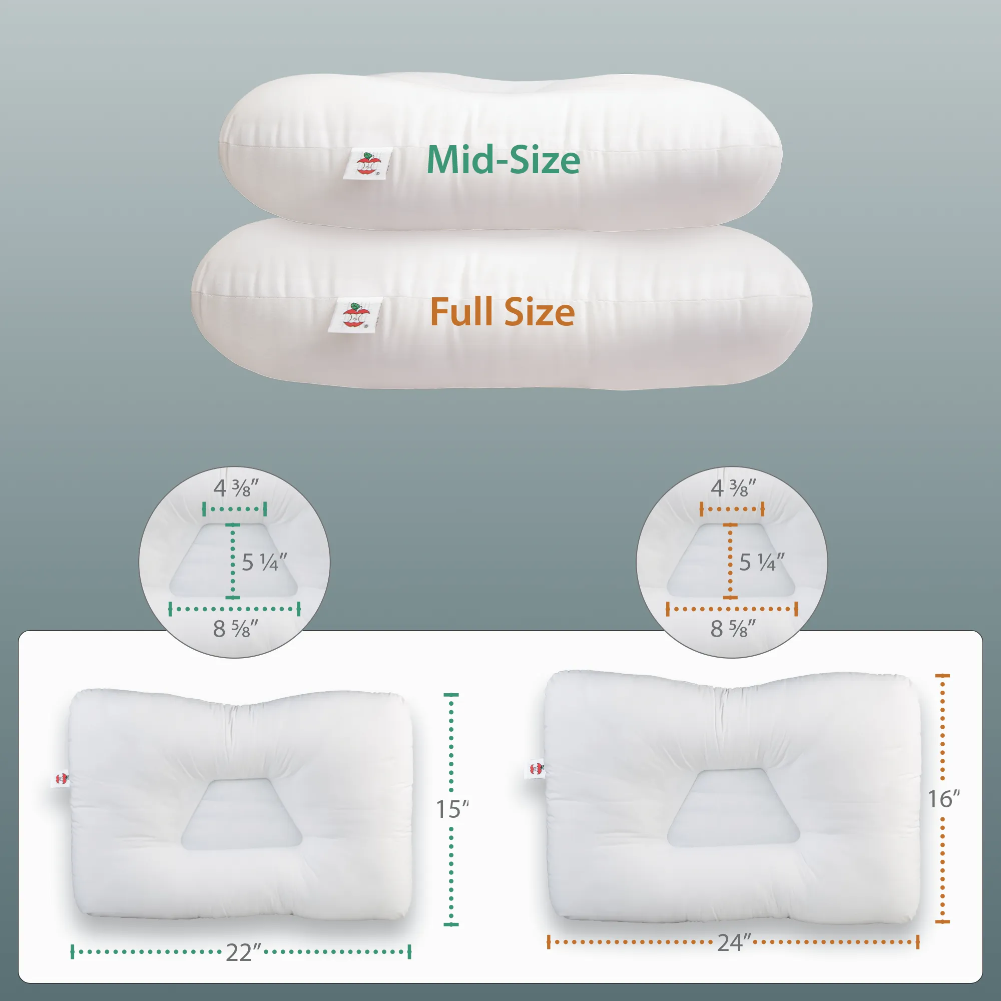 Tri-Core Natural Cervical Support Pillow with Premium Organic Cotton Shell