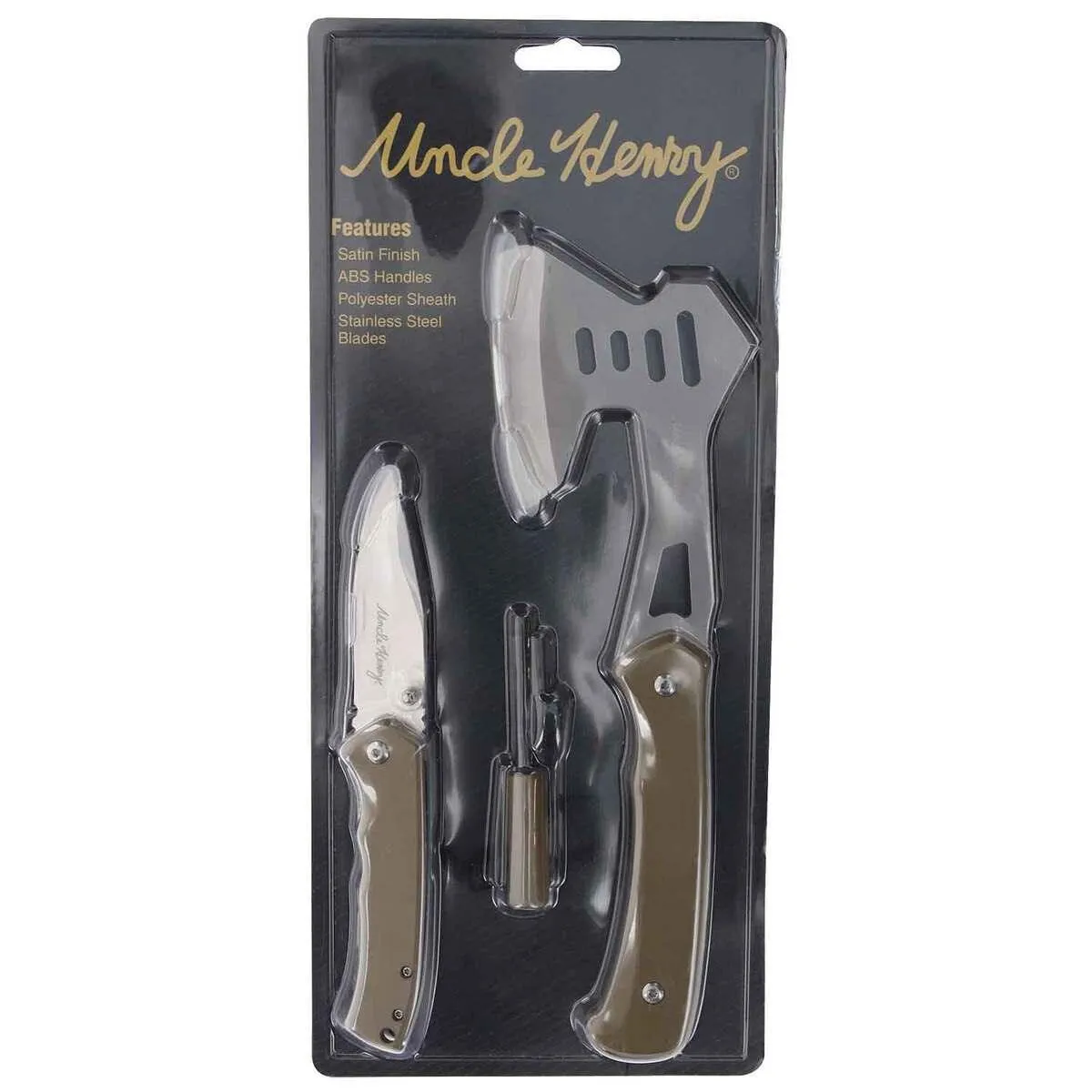 Uncle Henry 3 Piece Axe and Folding Knife Combo