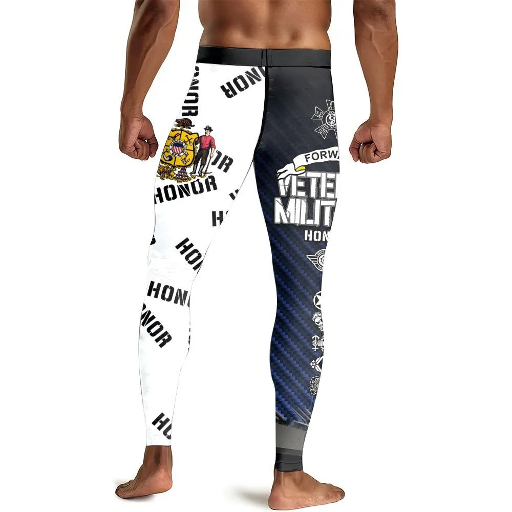 Veteran Military Honor Men's Compression Leggings