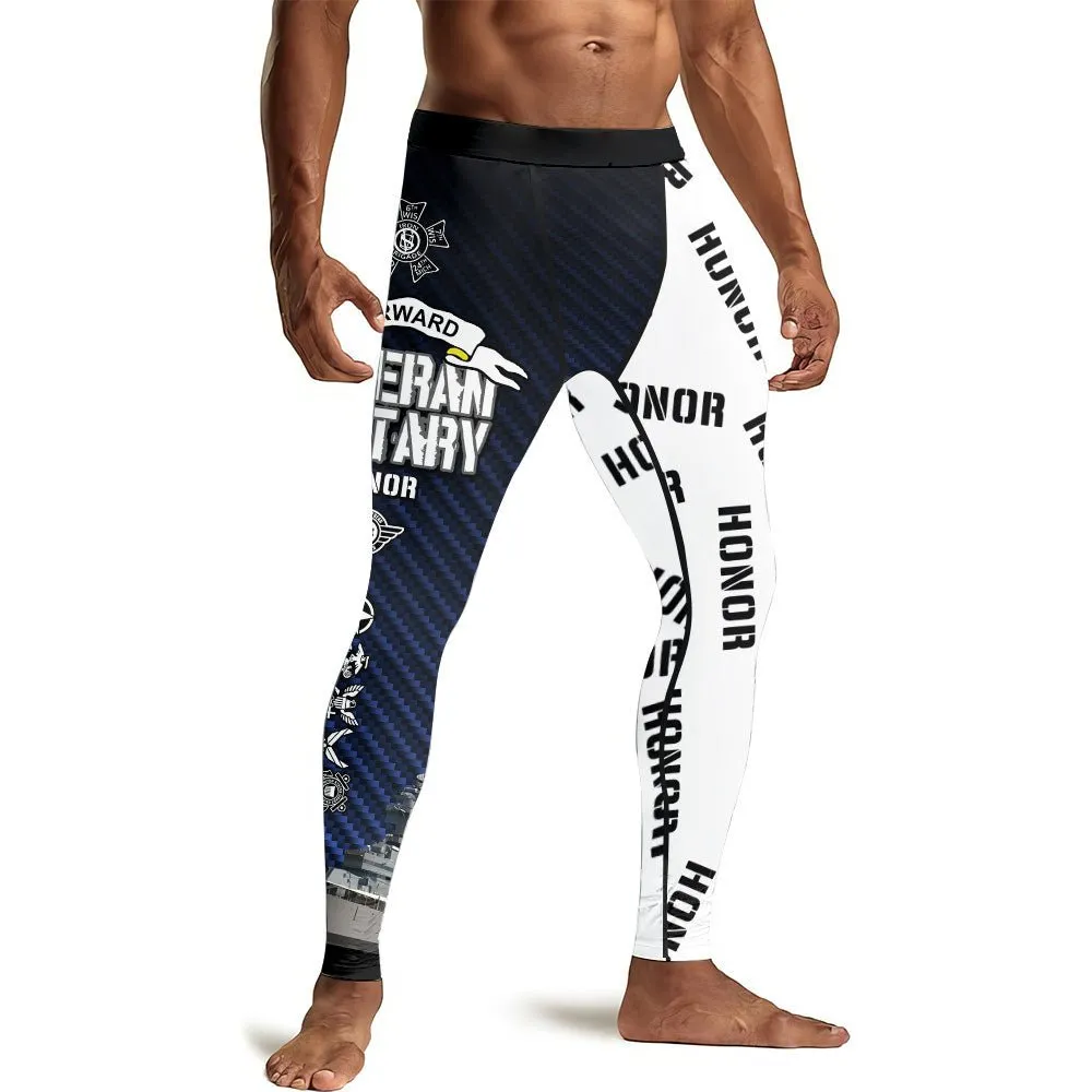 Veteran Military Honor Men's Compression Leggings