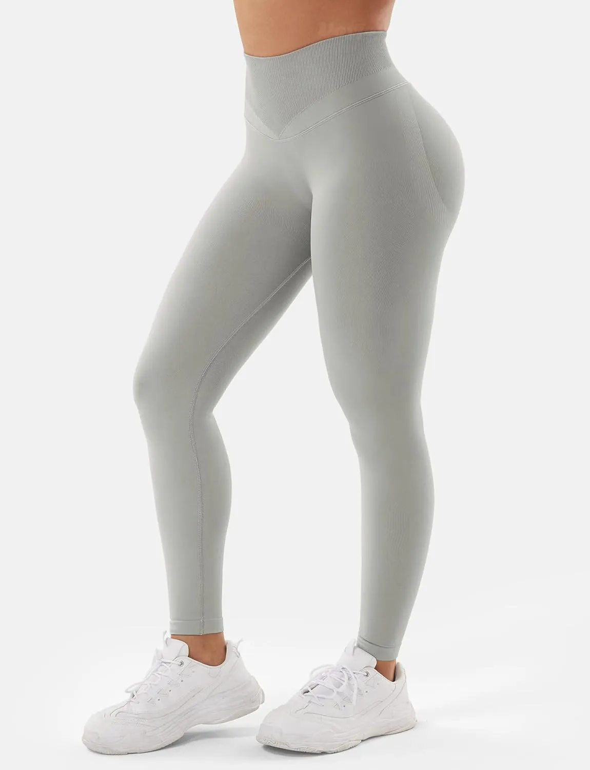 VOYJOY Women Impact Leggings Seamless Scrunch Butt Lifting Workout Leggings High Waisted Gym Yoga Pant