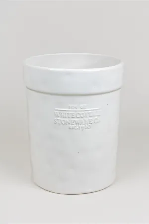 White Cottage Utensil Crock