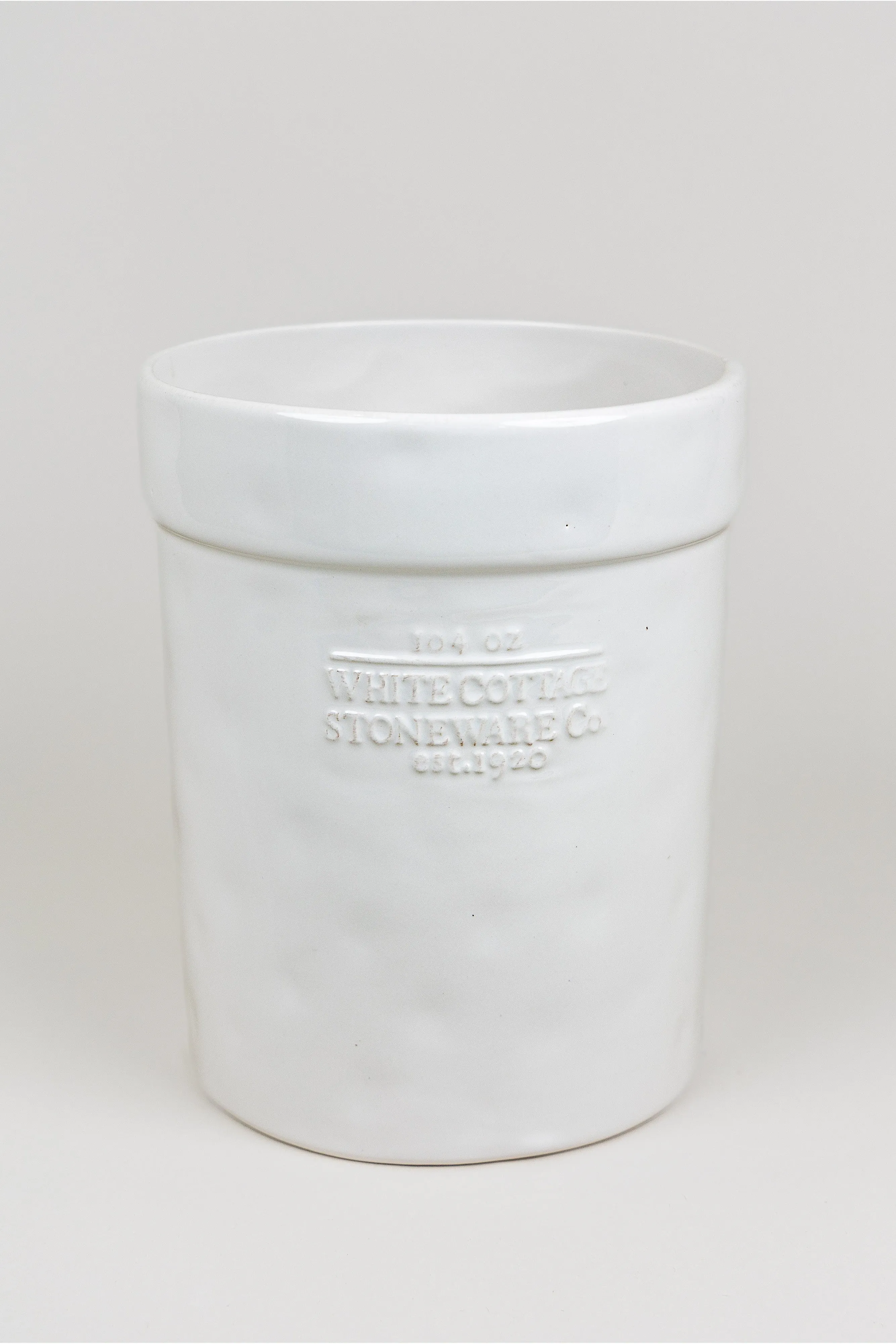 White Cottage Utensil Crock