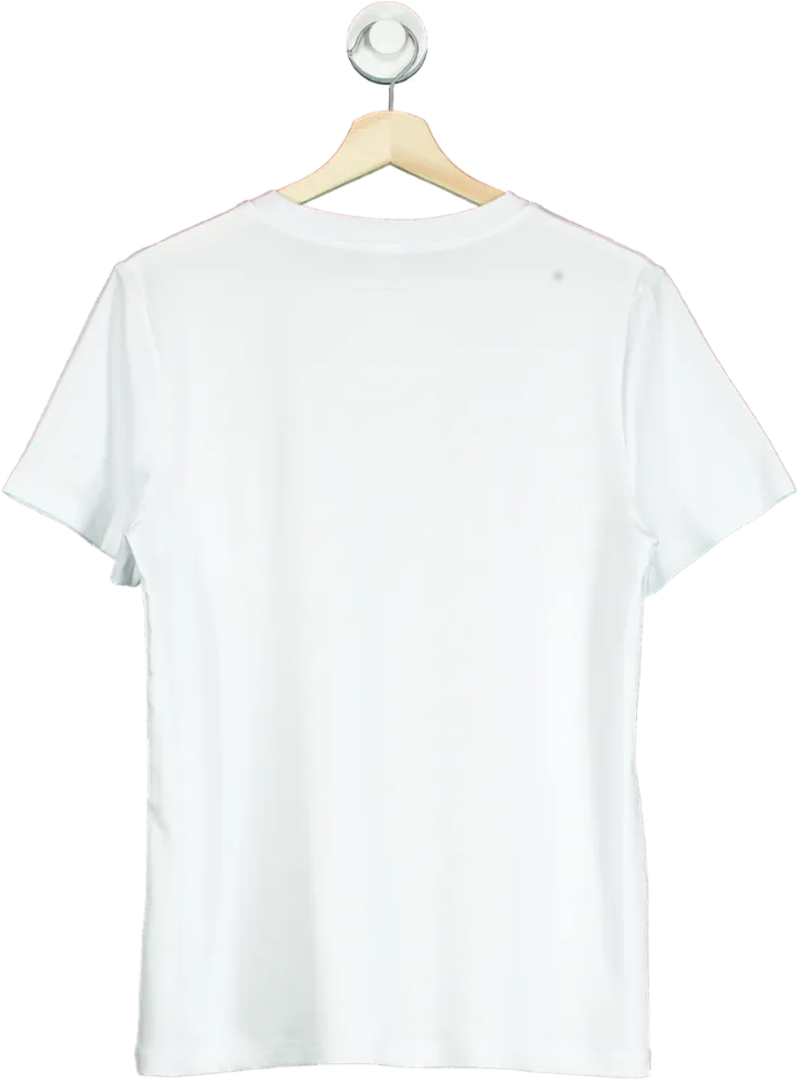 White Leopard Bow T-Shirt UK M