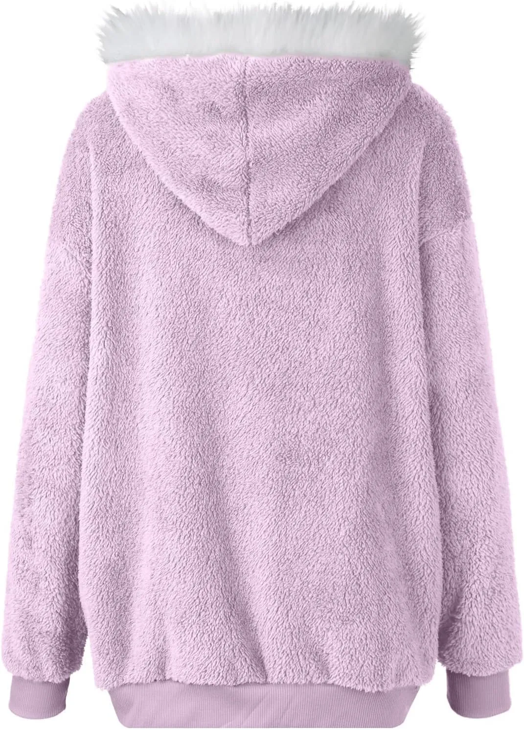 Winter Jackets for Women Full Zip Up Fuzzy Fleece Jacket Hooded Color Block Patchwork Cardigan Coats with Pockets