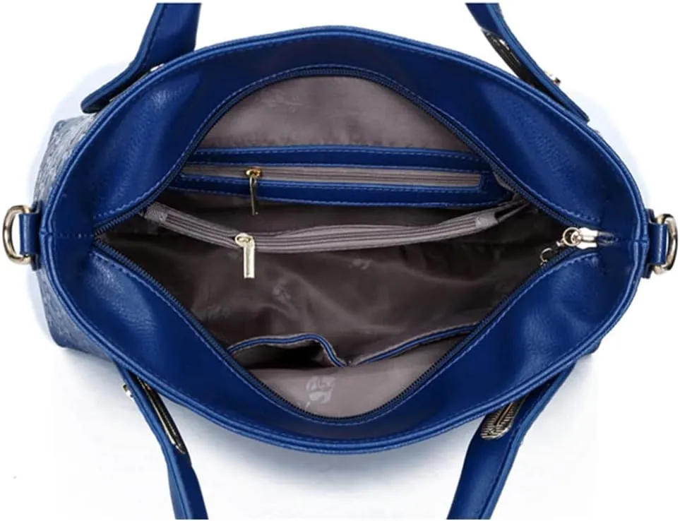 Women 4Pcs Top-handle Bag Satchel Tote Purse Crossbody Shoulder Handbag Clutch Card Holder