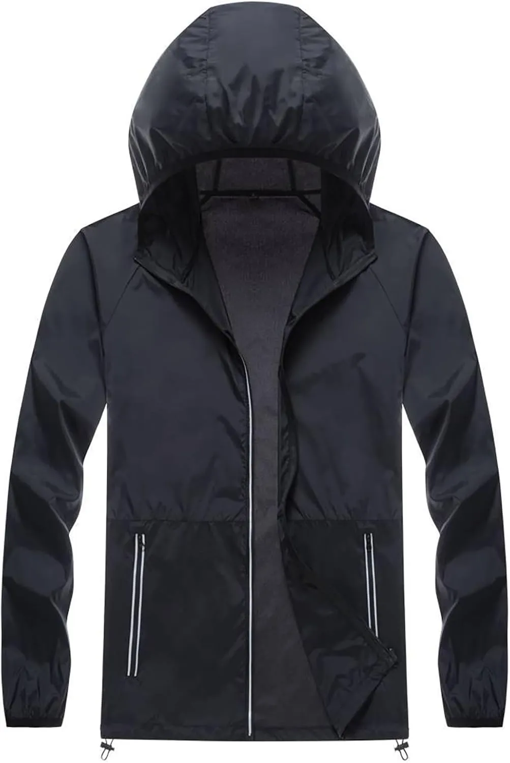Women Casual Raincoats Active Outdoor Hooded Long Sleeve Rainproof Windproof Lightweight Jackets Trench Coats 2023
