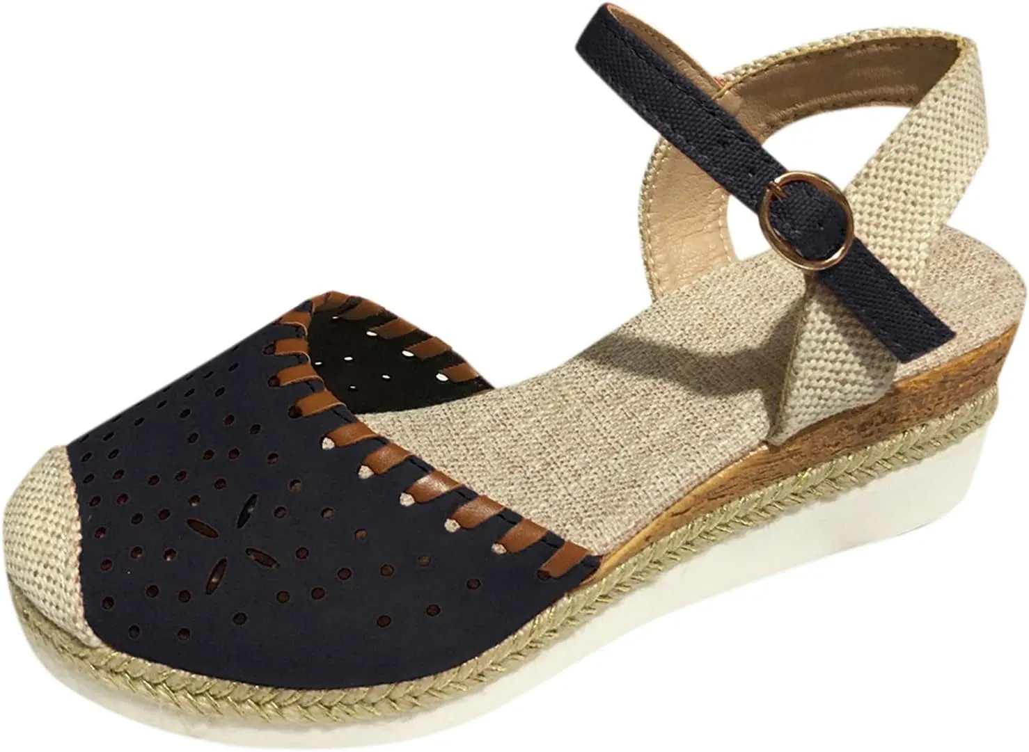 Women Comfortable Sandals,Women Sandals Summer Flat Bottom Slope Heel Fish Mouth Casual Women Sandals Water Sandals Women Orthotic Walking Sandals Orthopedic Arch Support Sandals