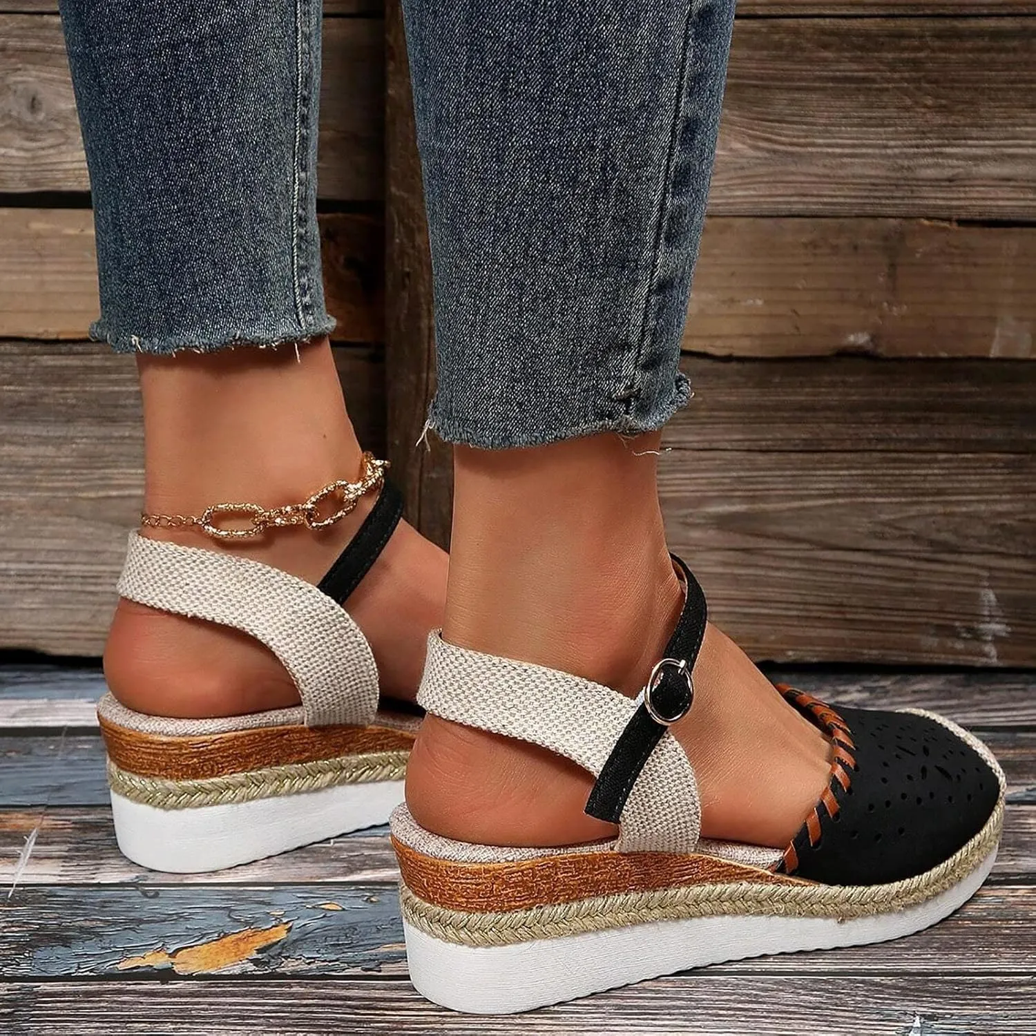 Women Comfortable Sandals,Women Sandals Summer Flat Bottom Slope Heel Fish Mouth Casual Women Sandals Water Sandals Women Orthotic Walking Sandals Orthopedic Arch Support Sandals
