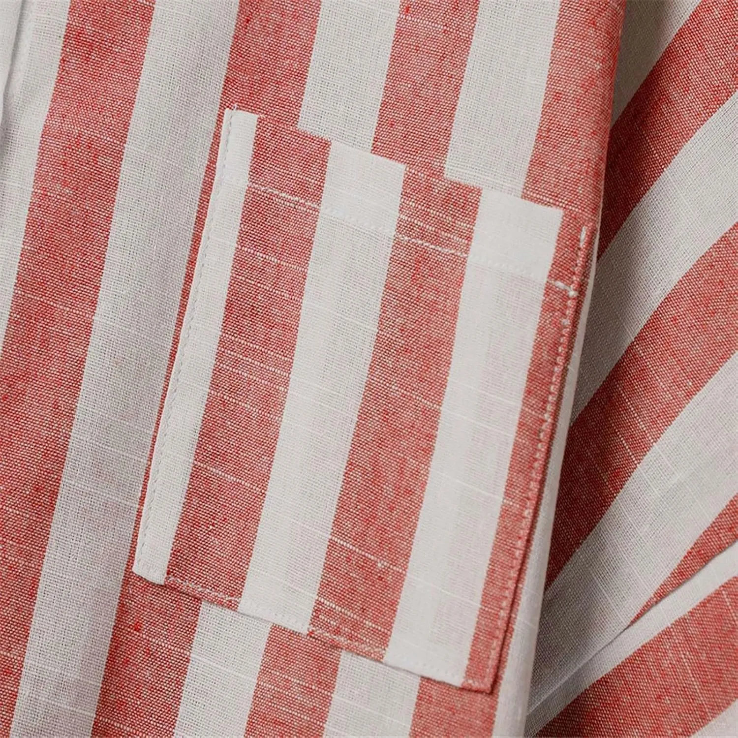 Women Striped Button Down Shirts Cotton Linen Blouse Tops Short Sleeve Collar Guaze Shirt Trendy Vacation Work Clothes