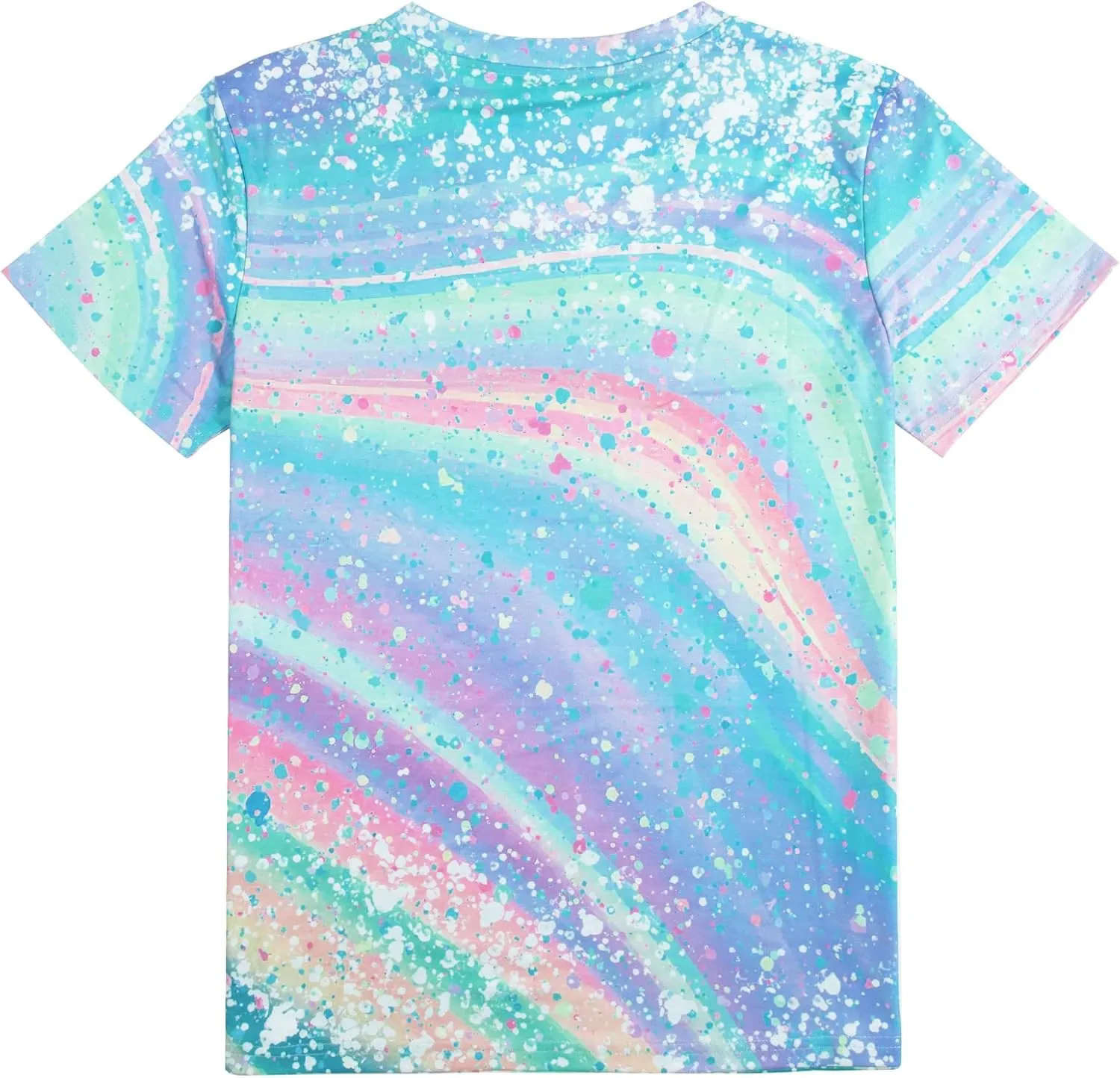 Women Tie Dye V-Neck Shirts Summer Vintage Tunic Tops Fashion Casual Swing Short Sleeve Shirts Blouse Soft Tee